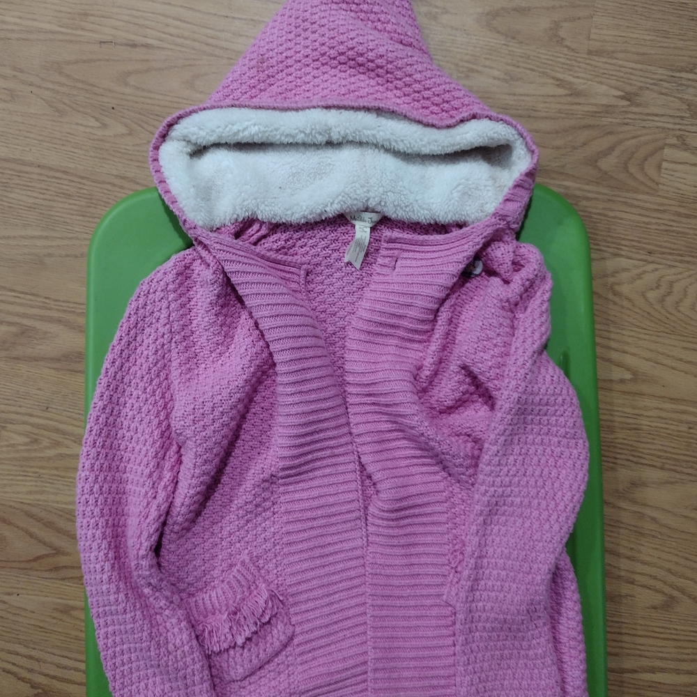 Matilda Jane Pink Knit Sweater with Cream Lining